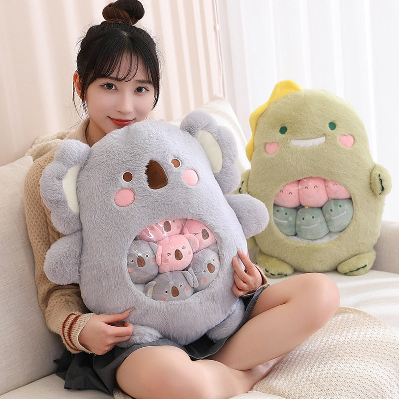 Peluche Koala Kawaii et ses Bébés Rose et Gris – Image 35