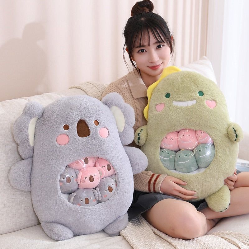 Peluche Koala Kawaii et ses Bébés Rose et Gris – Image 37