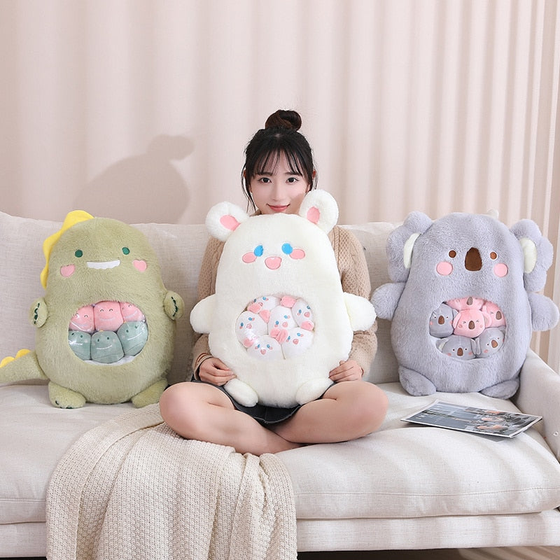 Peluche Koala Kawaii et ses Bébés Rose et Gris – Image 38