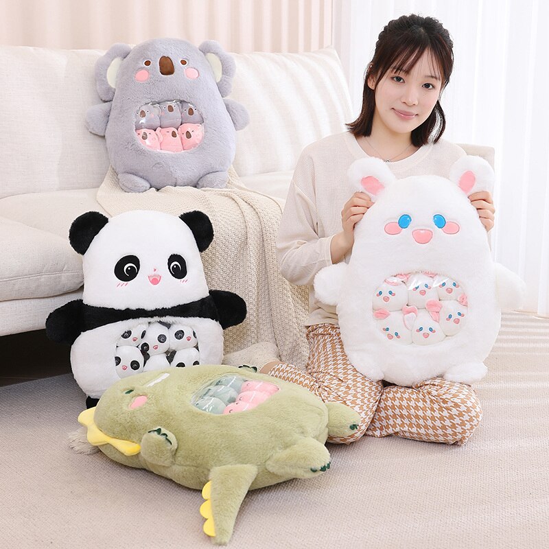 Peluche Koala Kawaii et ses Bébés Rose et Gris – Image 9