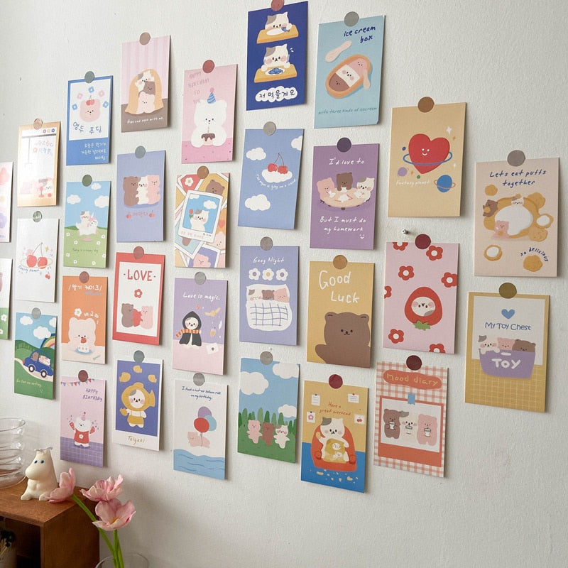 Mini Affiches Kawaii d'Oursons et Lapins Pastels – Image 4