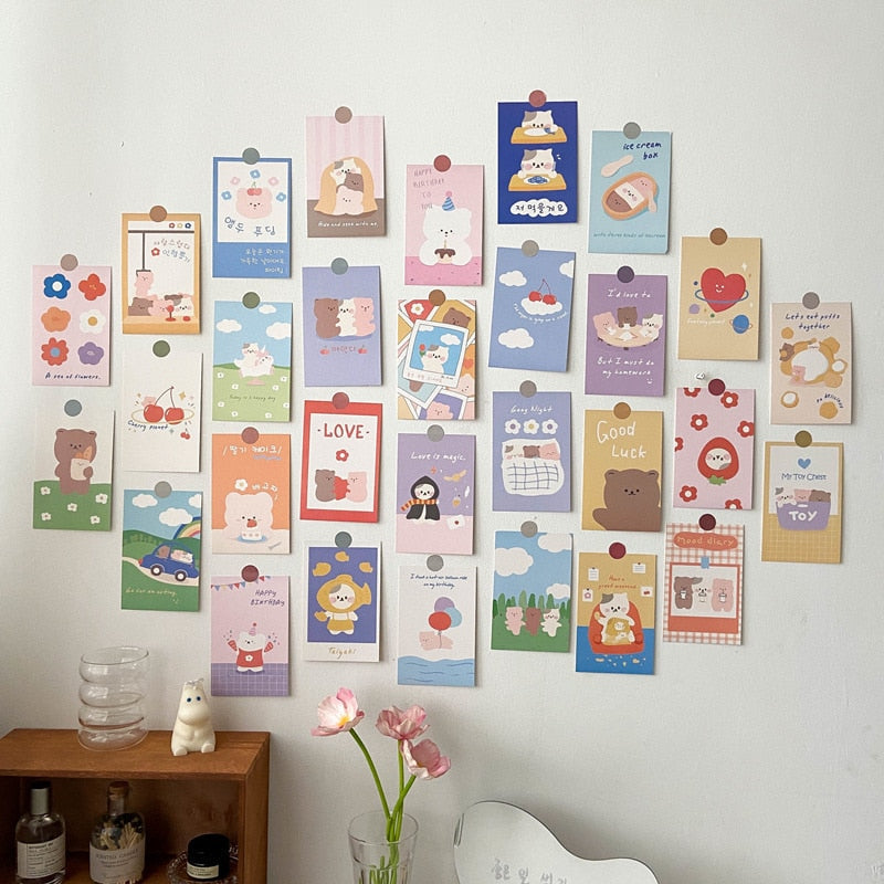 Mini Affiches Kawaii d'Oursons et Lapins Pastels – Image 5