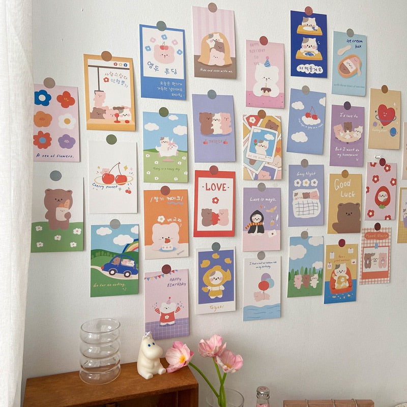 Mini Affiches Kawaii d'Oursons et Lapins Pastels – Image 6