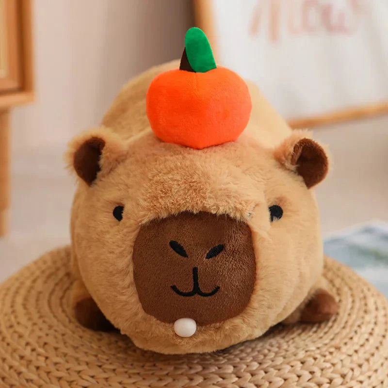 Peluche de Capybara Superposée avec Oiseau et Carotte – Image 19