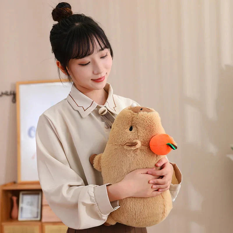 Peluche de Capybara Superposée avec Oiseau et Carotte – Image 34