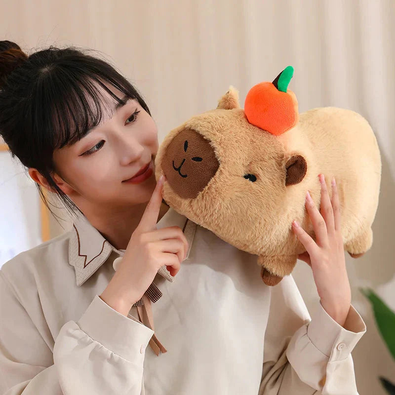 Peluche de Capybara Superposée avec Oiseau et Carotte – Image 35