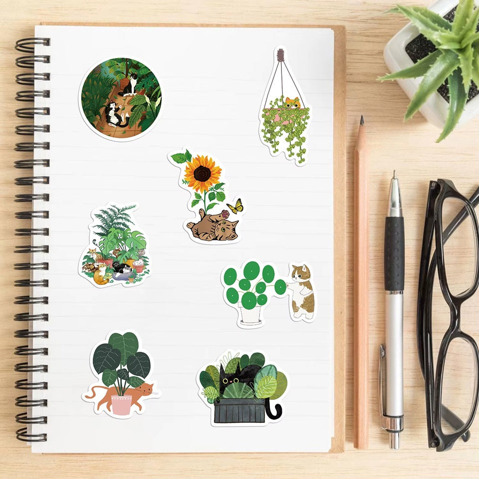 Stickers Chats et Plantes par Lot de 20 – Image 5