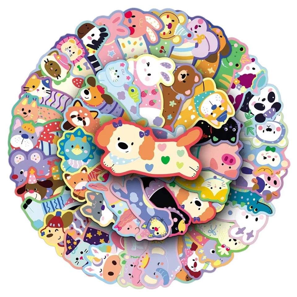 Stickers Animaux Colorés Lot de 20 – Image 2