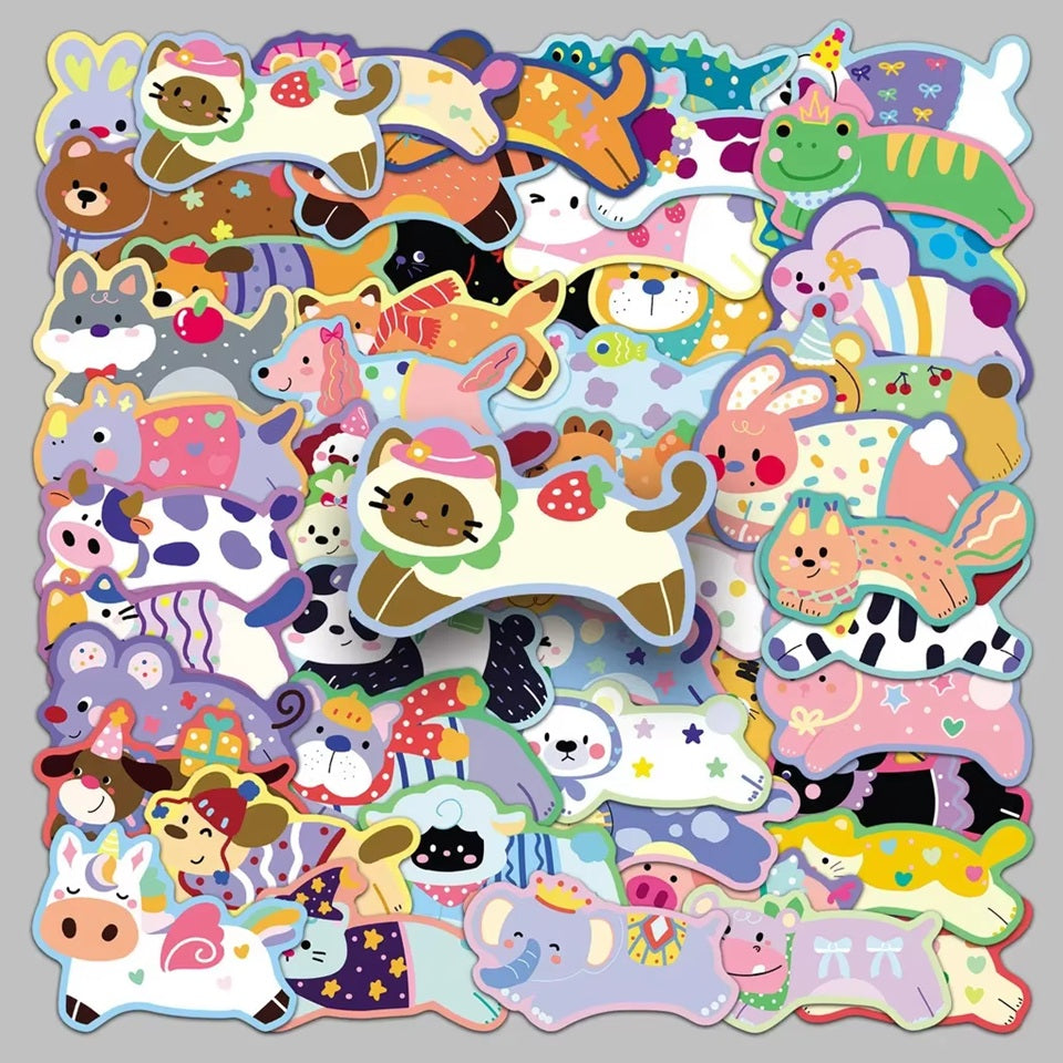 Stickers Animaux Colorés Lot de 20 – Image 3