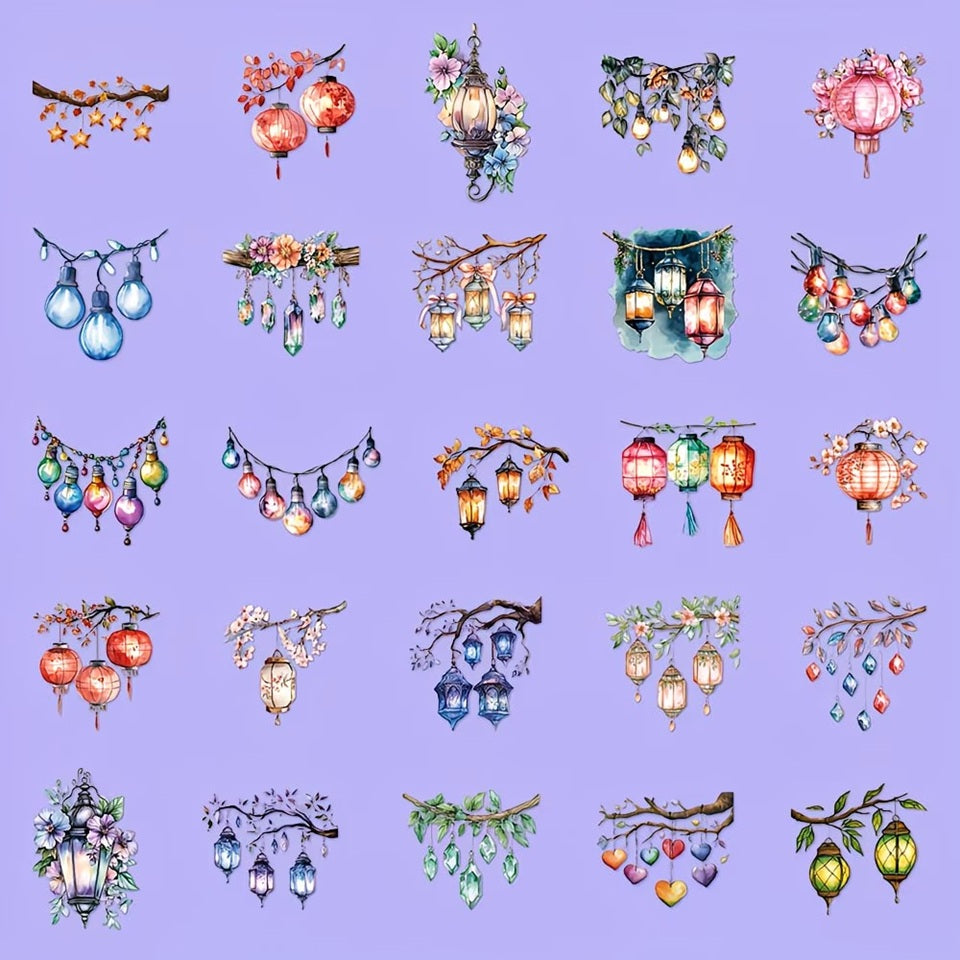 Lot de 20 Stickers Lanternes Décoratives – Image 6