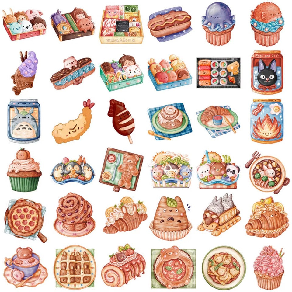 Lot de 20 Stickers Gourmandises Adhésifs – Image 3