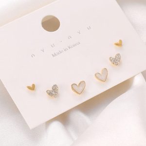 Lot de 3 Puces en Cœur Petit