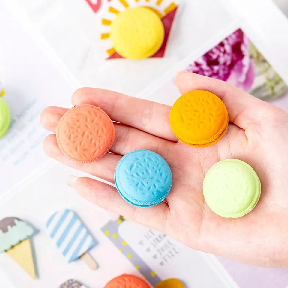 Lot de 5 Gommes en Forme de Macarons – Image 3