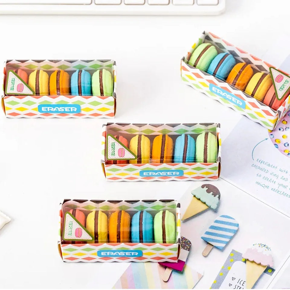 Lot de 5 Gommes en Forme de Macarons – Image 2