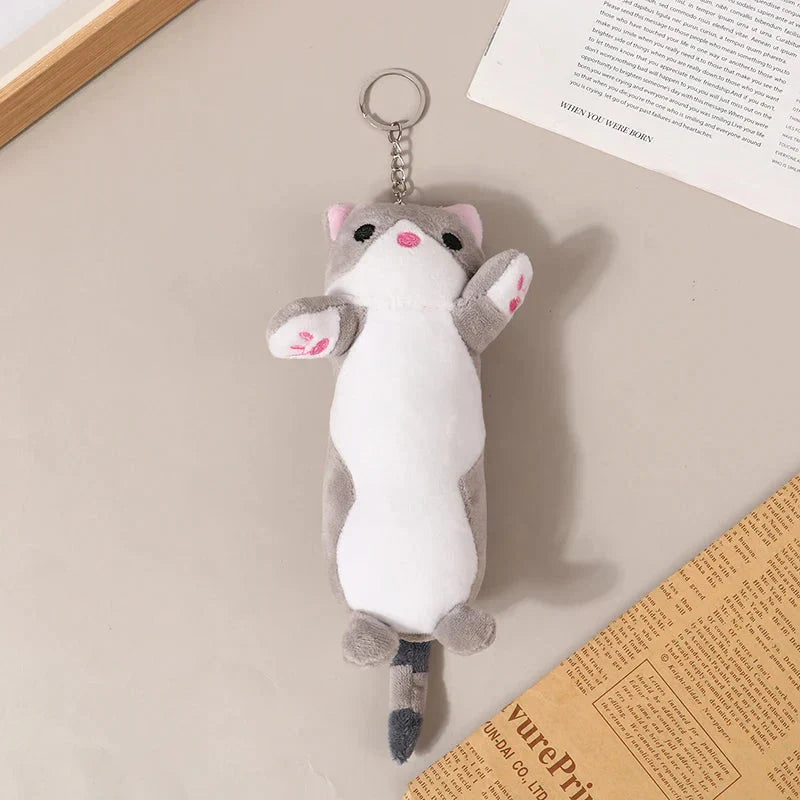 Porte-clés peluche chat long kawaii - Câlin Kawaii