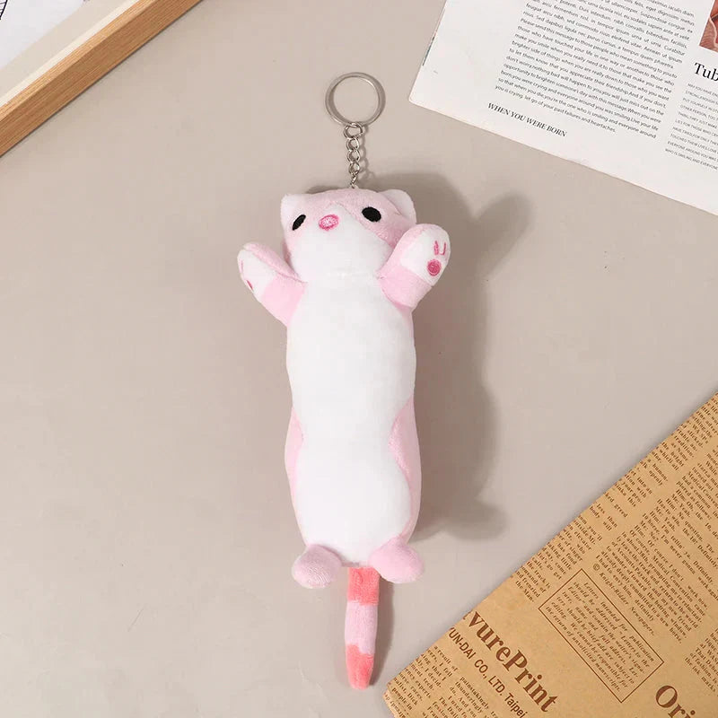 Porte-clés peluche chat long kawaii - Câlin Kawaii
