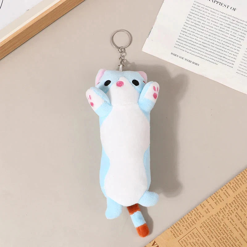 Trousse en Peluche Longue Chat Rose et Blanche – Image 15