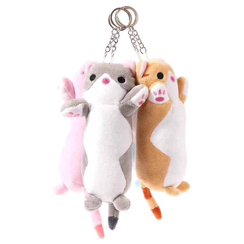 Trousse en Peluche Longue Chat Rose et Blanche – Image 25