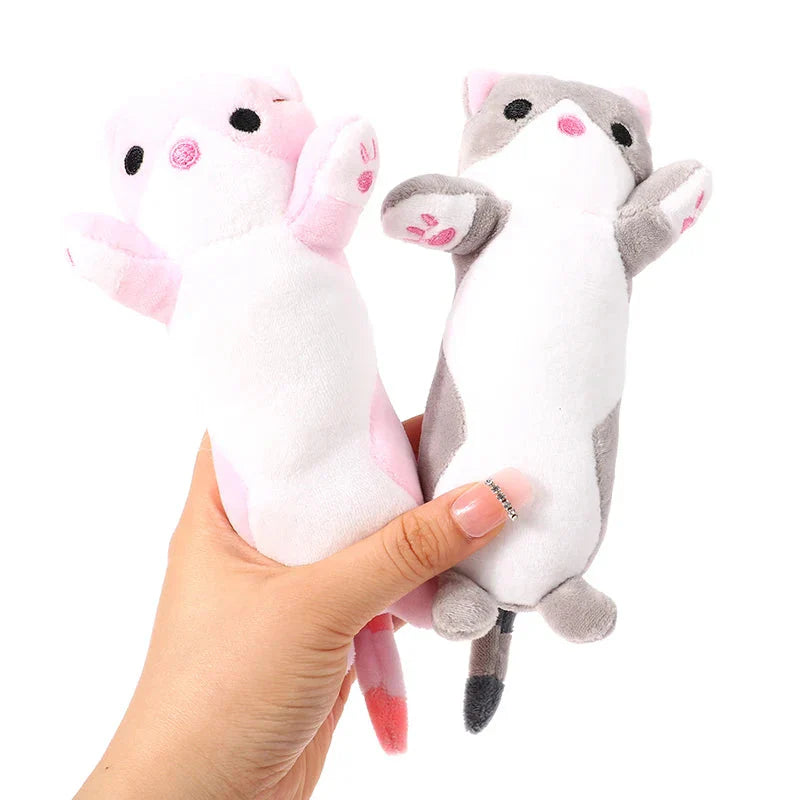 Trousse en Peluche Longue Chat Rose et Blanche – Image 26