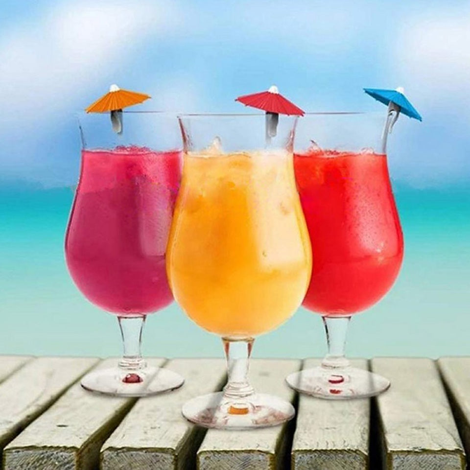 Lot de 6 Verres avec Ombrelle – Image 2