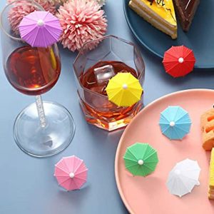 Lot de 6 Verres avec Ombrelle