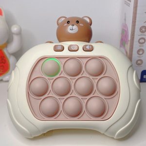 Pop-It Électronique Mignon Ours Crème et Rose