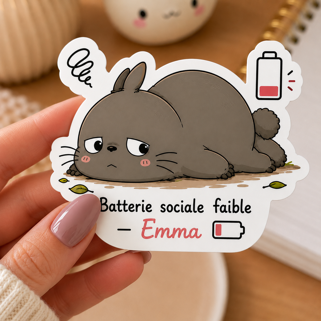 Autocollant Totoro « Invisible Aujourd'hui Jade » – Image 2