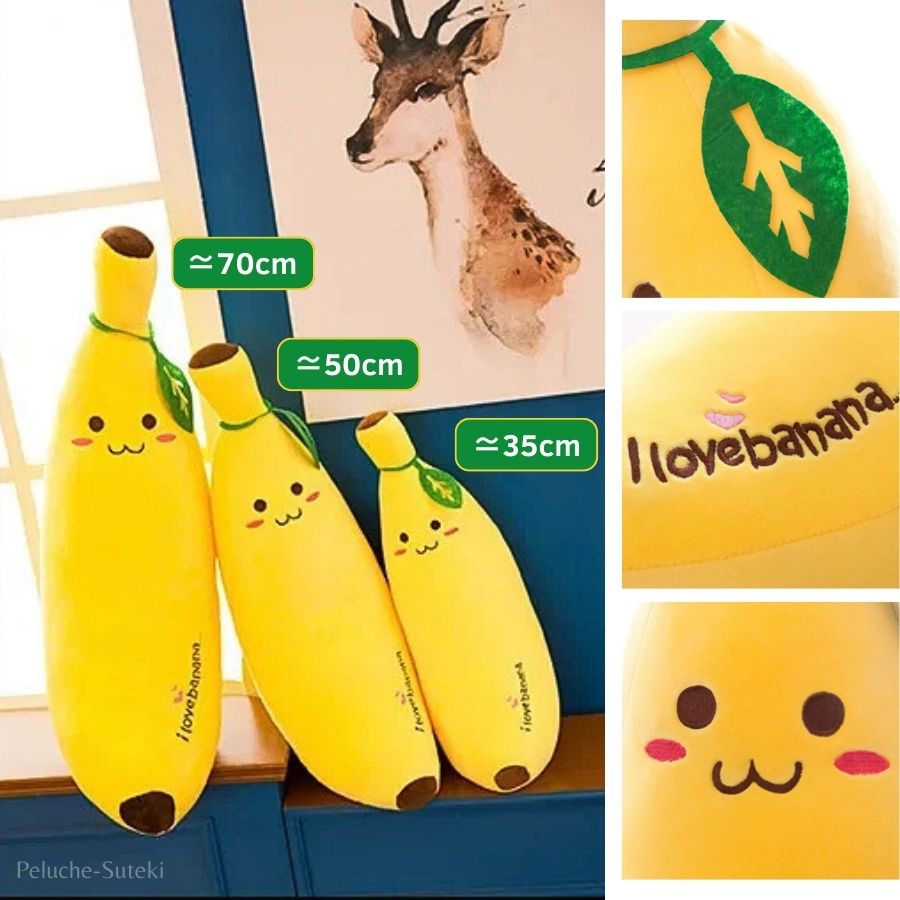 Peluche Banane Jaune à Visage Mignon – Image 7