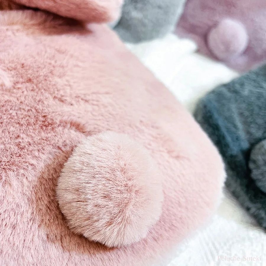 Housse de Bouillotte en Peluche Lapin Gris – Image 10