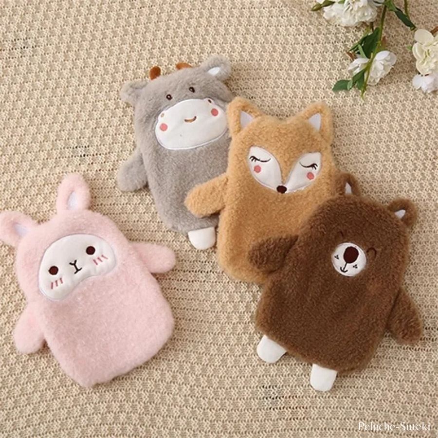 Bouillotte en Peluche Renard Beige Endormi – Image 2