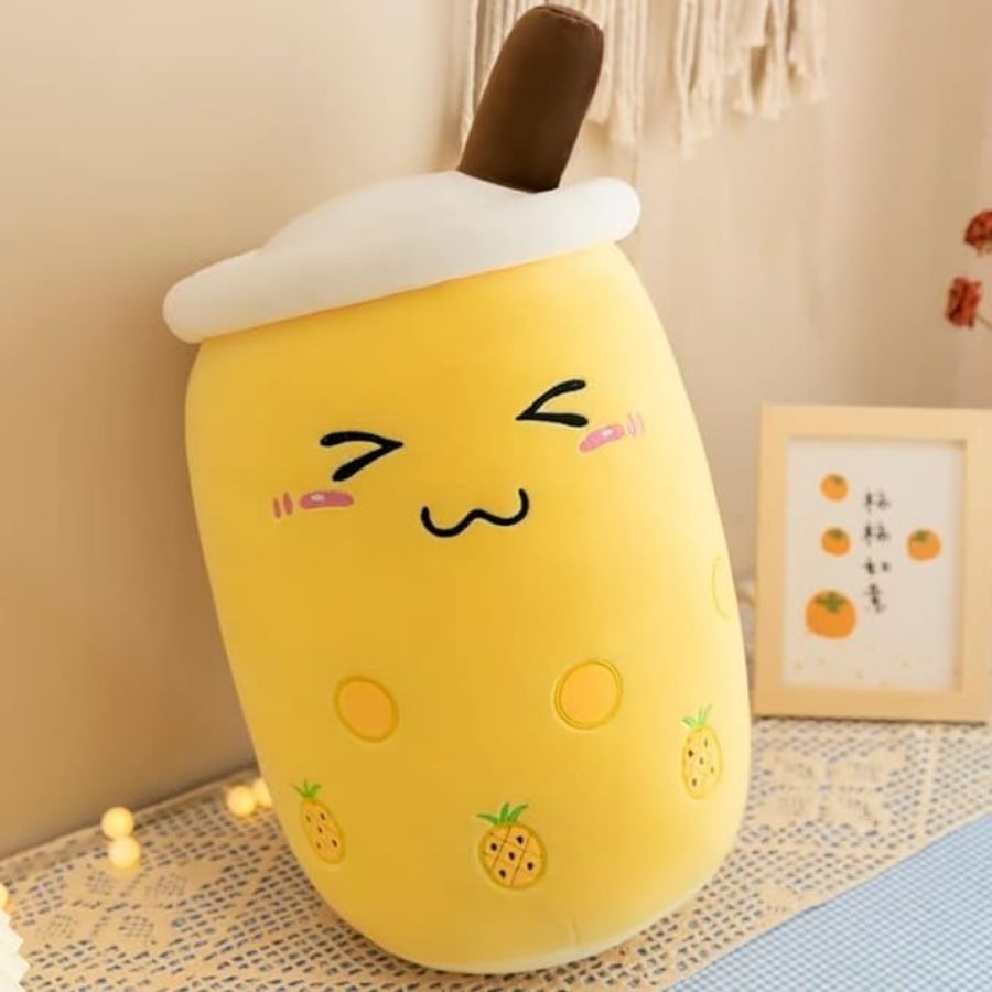 Peluche Kawaii Bubble Tea Jaune à Ananas – Image 11