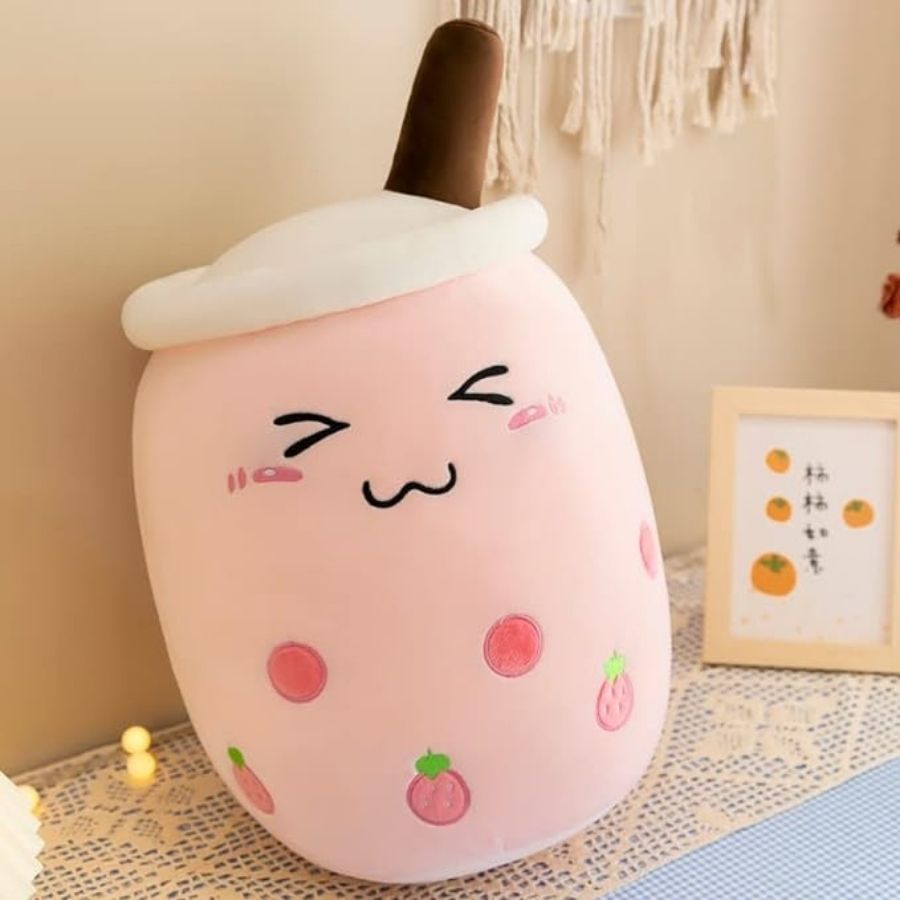 Peluche Kawaii Bubble Tea Jaune à Ananas – Image 9