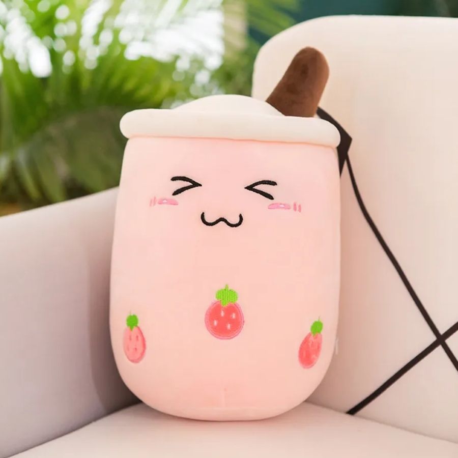 Peluche Kawaii Bubble Tea Jaune à Ananas – Image 7