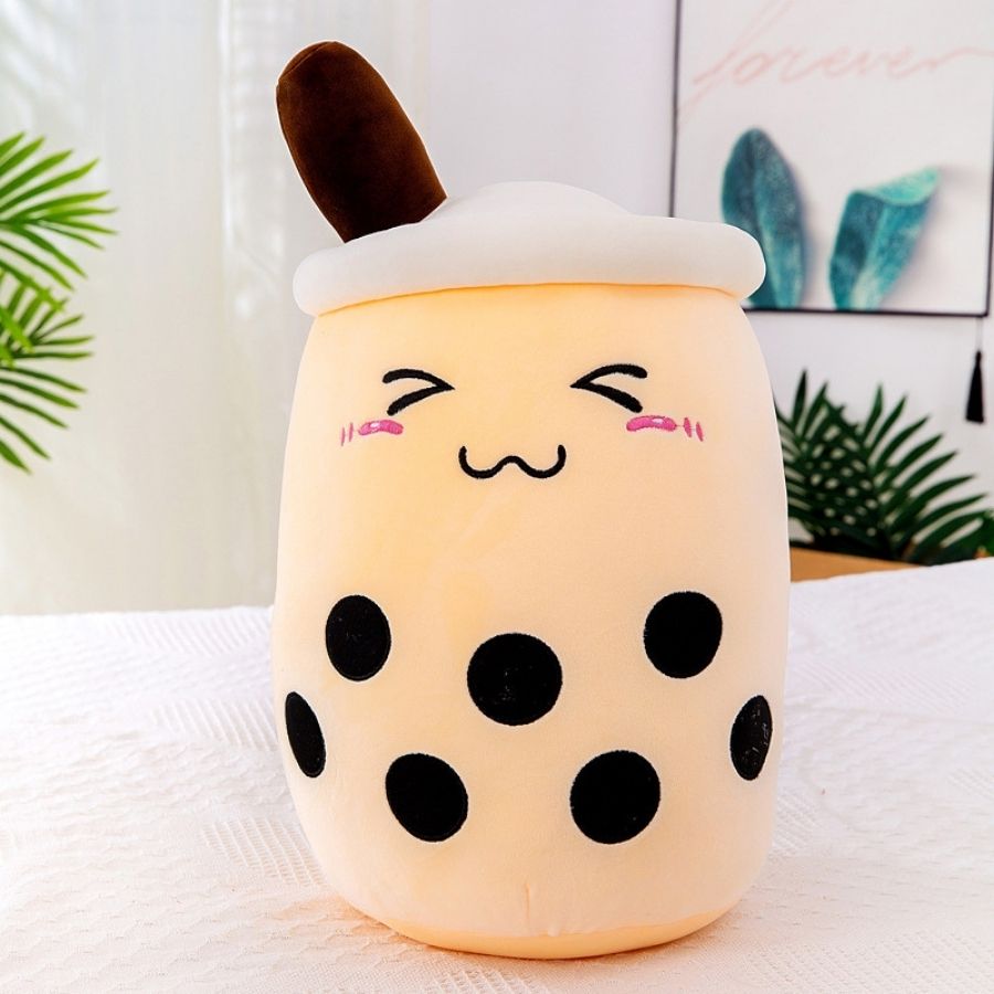 Peluche Bubble Tea Brun à Visage Souriant – Image 9