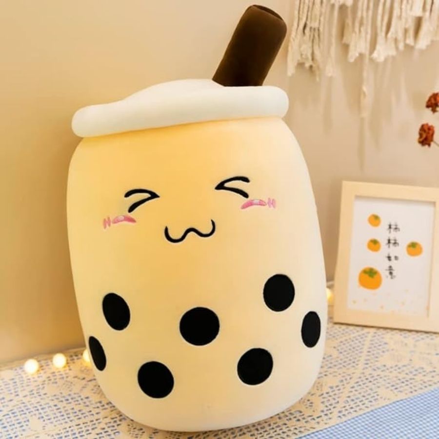 Peluche Bubble Tea Brun à Visage Souriant – Image 6