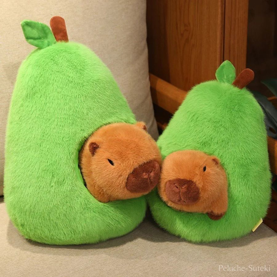 Peluche Avocat Vert et son Capybara Caché – Image 4