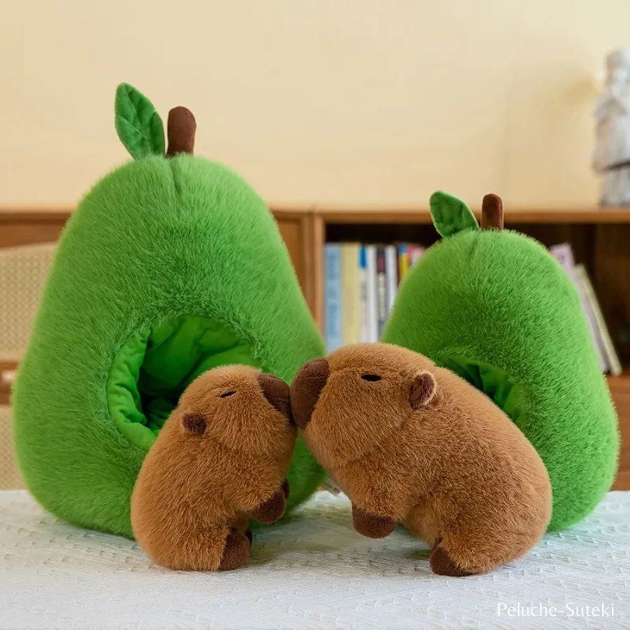 Peluche Avocat Vert et son Capybara Caché – Image 5