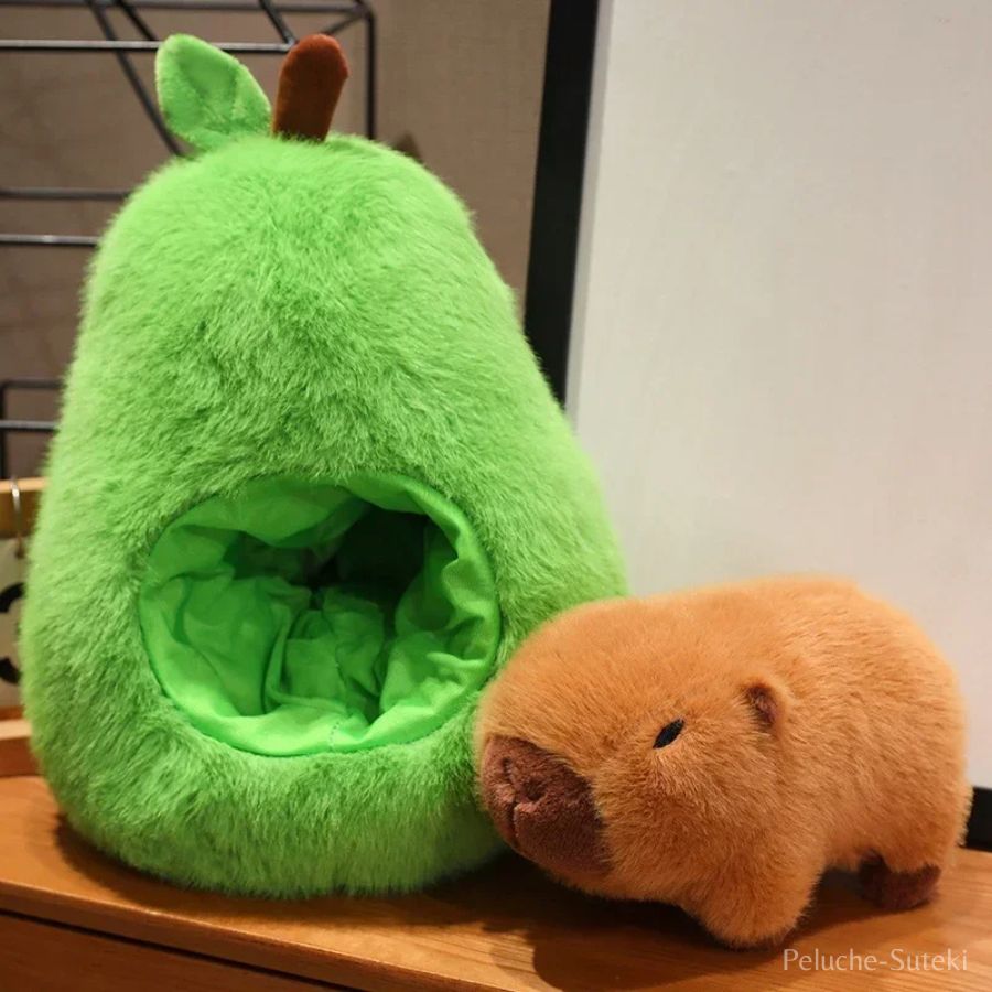 Peluche Avocat Vert et son Capybara Caché – Image 2