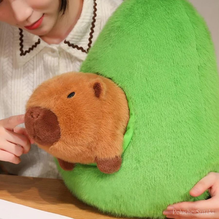Peluche Avocat Vert et son Capybara Caché – Image 12