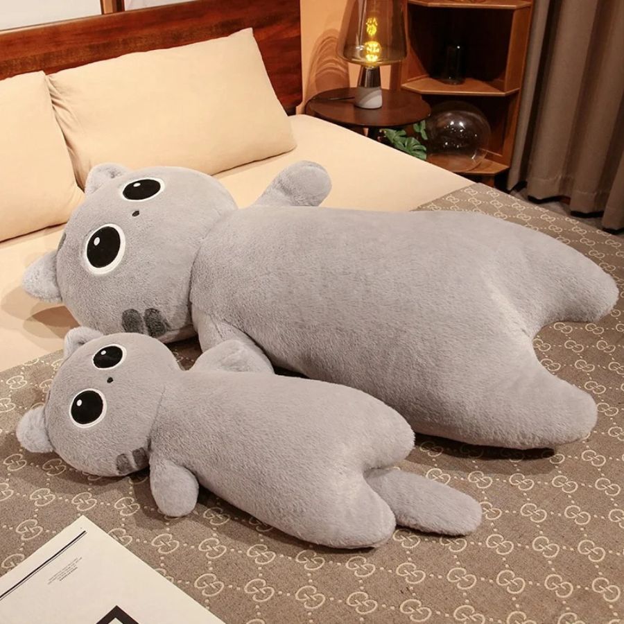 Peluche Chat Grise à Grands Yeux – Image 7