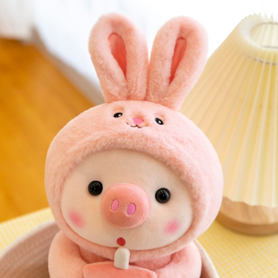 Peluche de Cochon en Grenouille Menthe à Boisson – Image 10