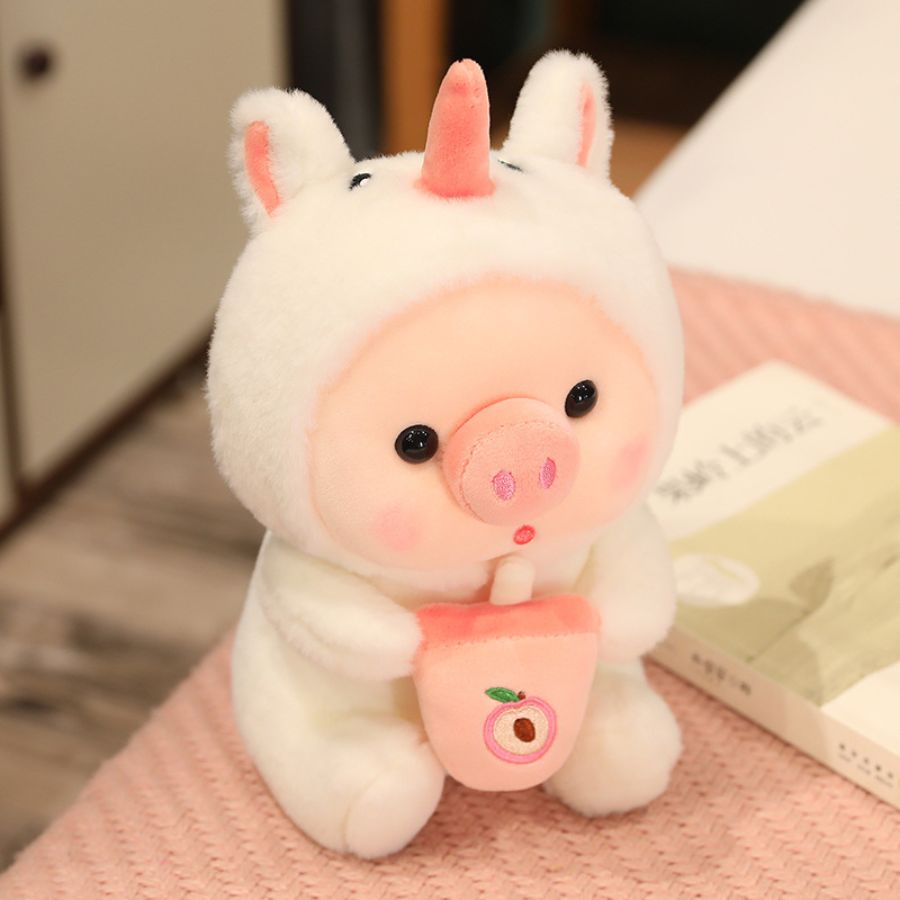 Peluche de Cochon en Grenouille Menthe à Boisson – Image 13