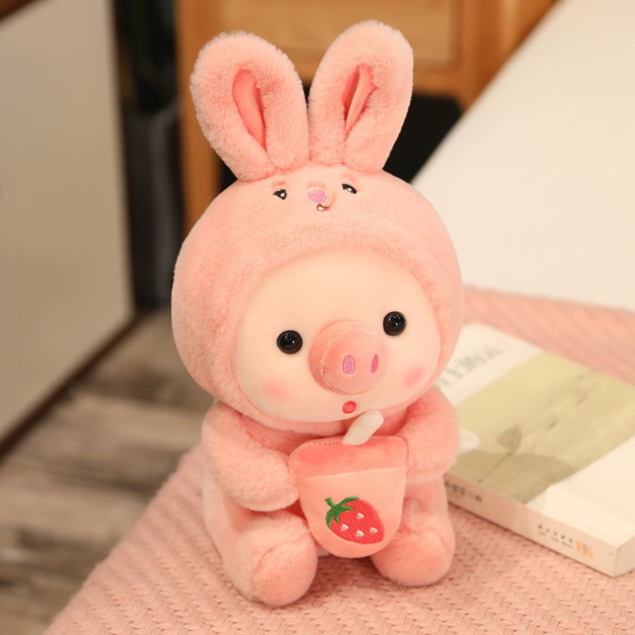 Peluche de Cochon en Grenouille Menthe à Boisson – Image 12