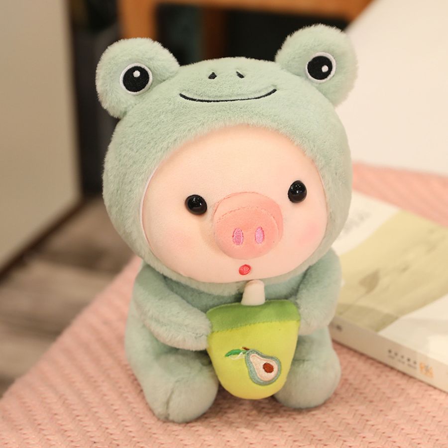 Peluche de Cochon en Grenouille Menthe à Boisson – Image 14