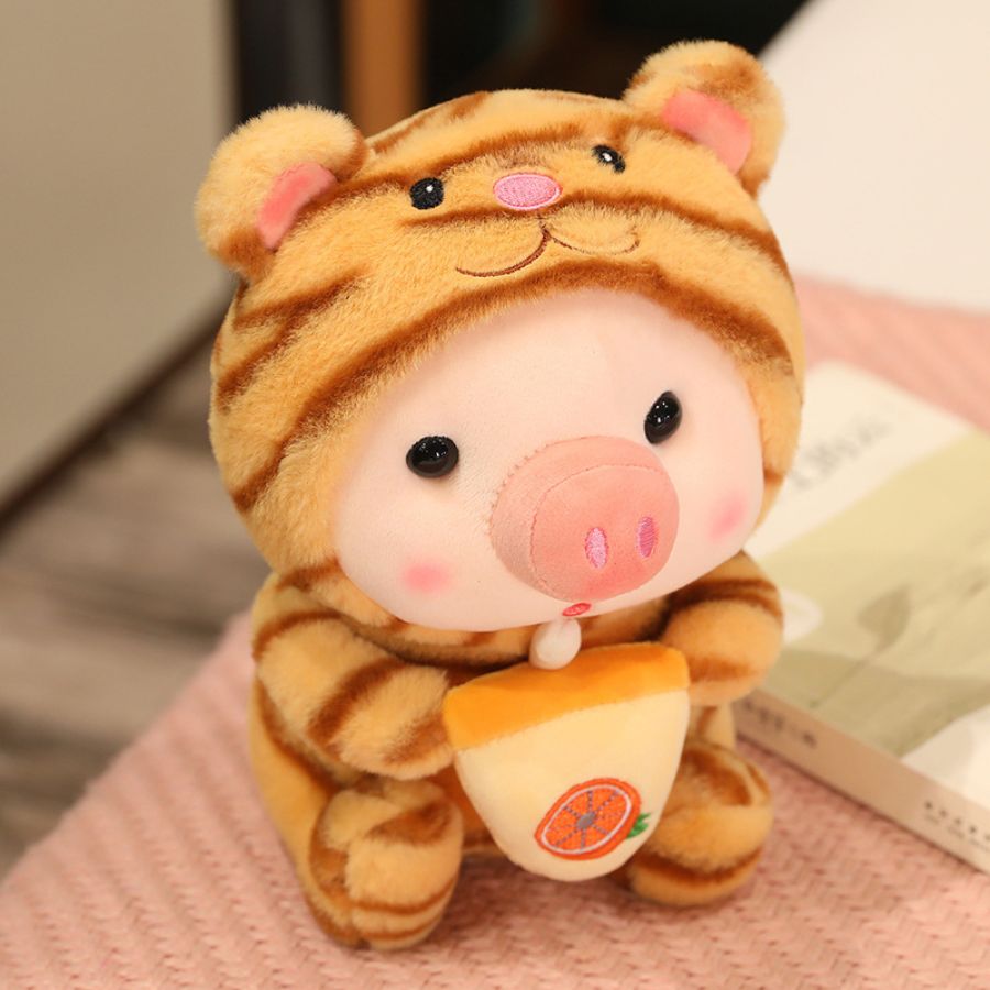 Peluche de Cochon en Grenouille Menthe à Boisson – Image 15