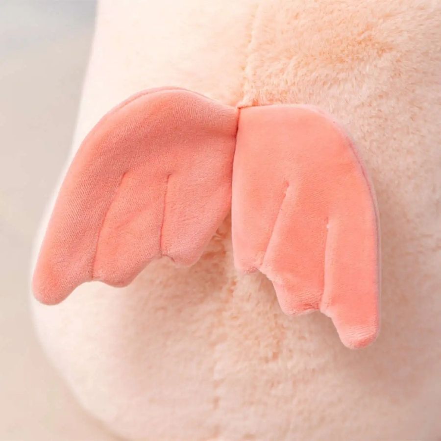 Peluche de Cochon Rose Pâle avec Ballon Cœur Rouge – Image 5