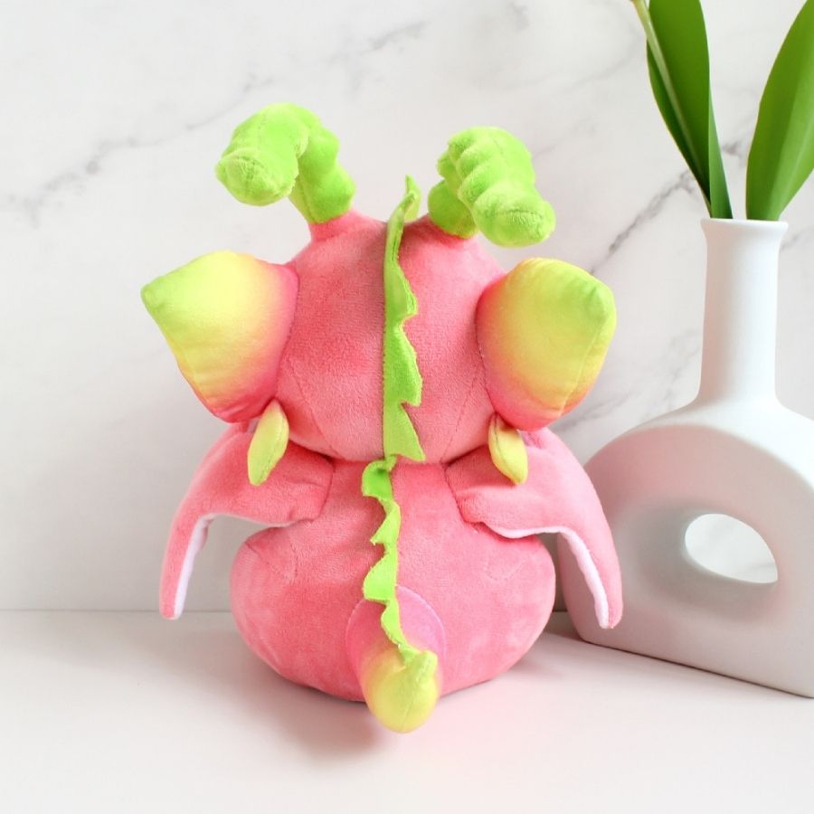 Peluche Rose Pitaya aux Cornes Vertes – Image 4