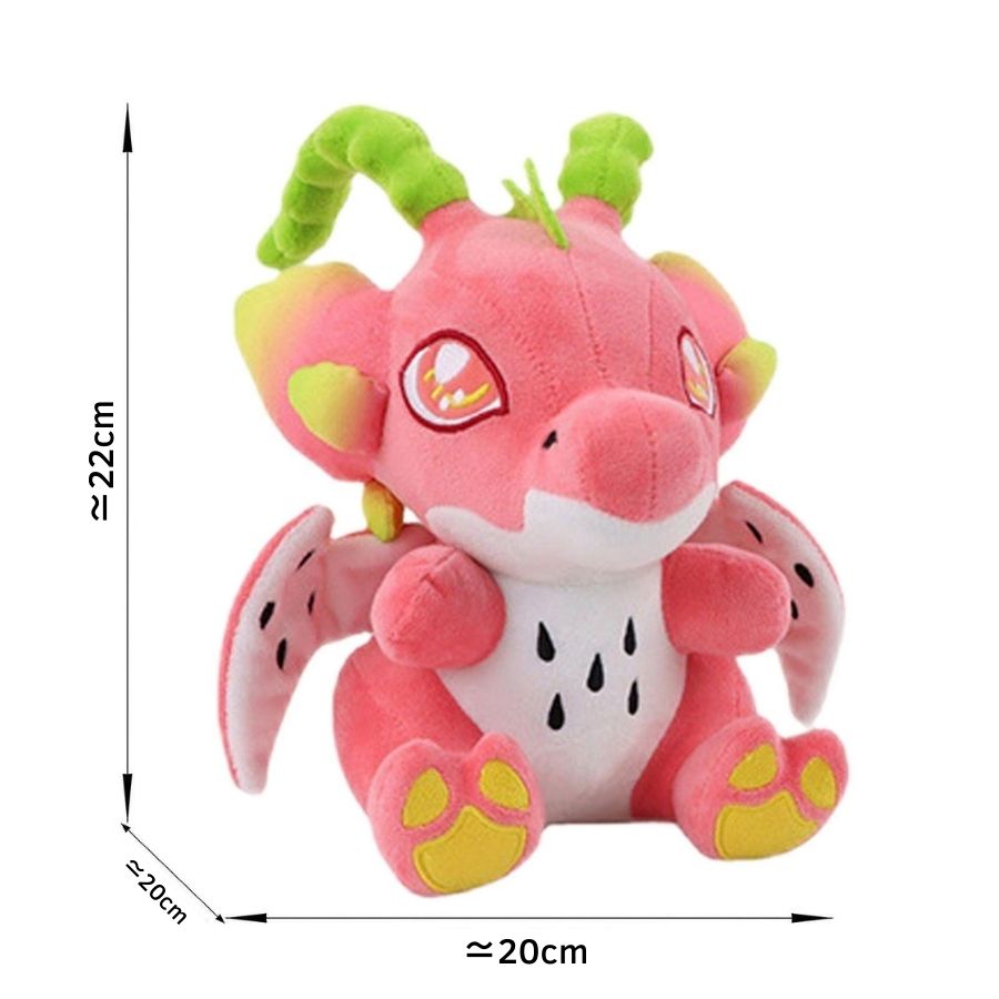 Peluche Rose Pitaya aux Cornes Vertes – Image 8