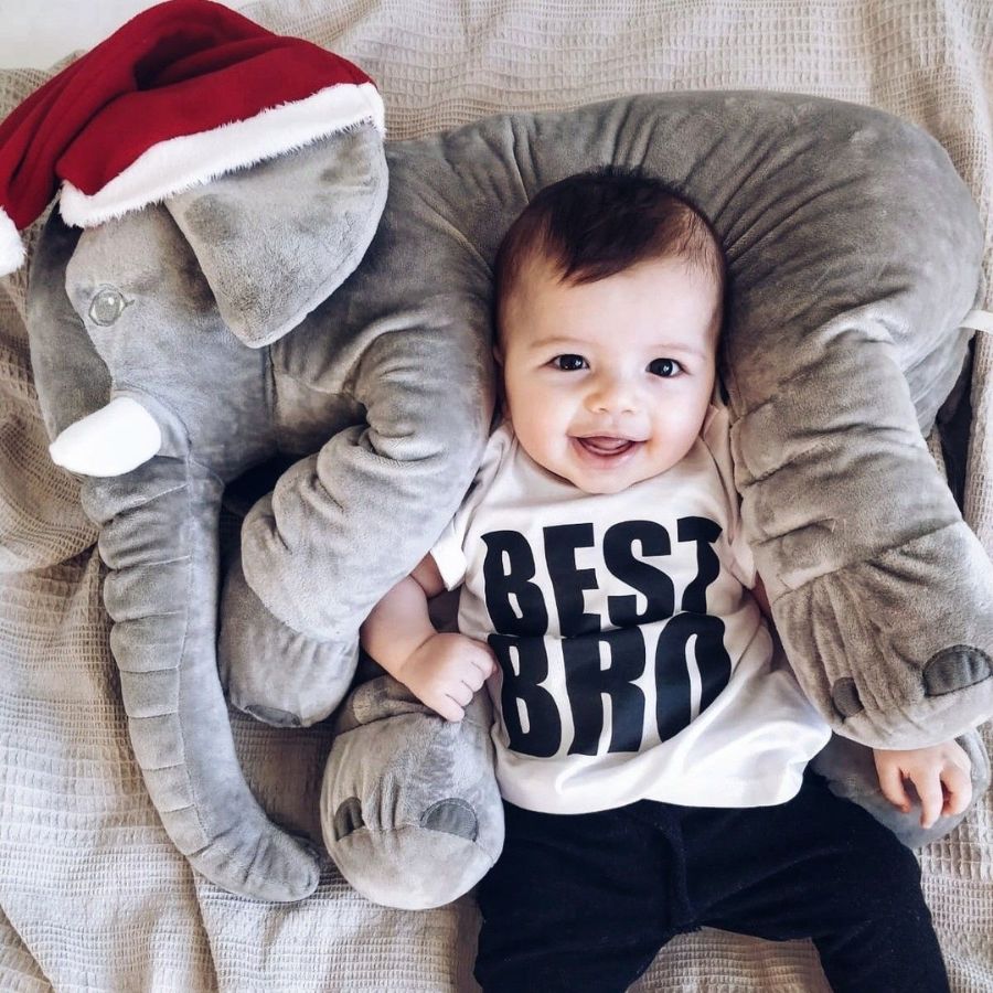 Doudou Éléphant Géant en Peluche Grise – Image 15