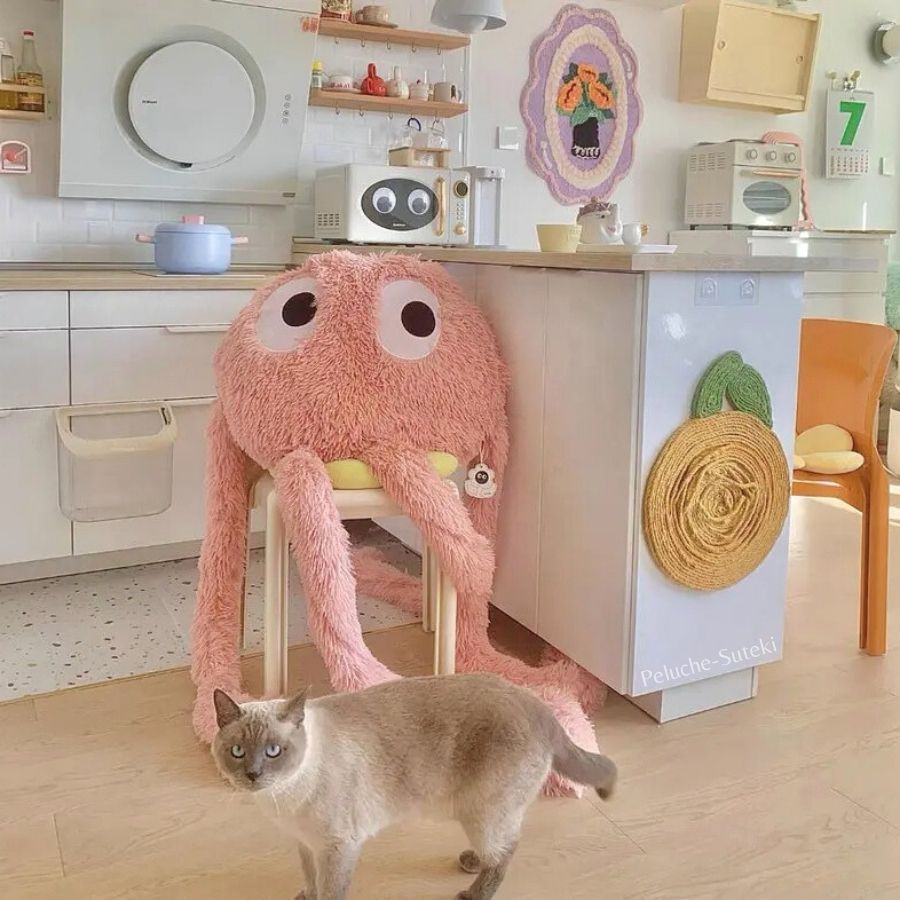 Peluche Verte Menthe à Grands Yeux et Longs Bras – Image 6